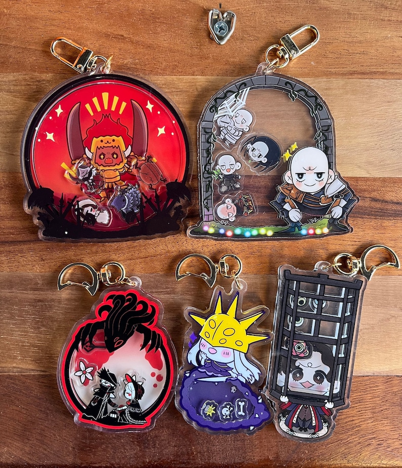 Bloodborne Dark Souls Ring Shaker Charms double sided image 1