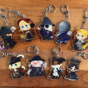 Llaveros de doble cara con dijes de Bloodborne