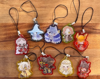 Llaveros de doble cara Mini ER Soulsborne Charms