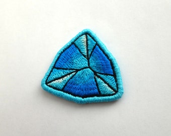 Blue Topaz Embroidered Patch