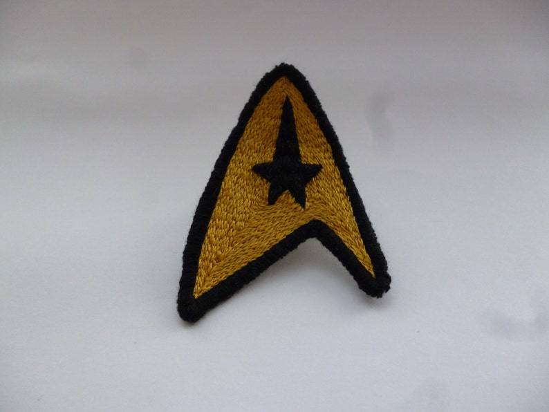 Embroidered Star Trek Command Uniform Costume Cosplay. Gold Star Trek Badge Costume