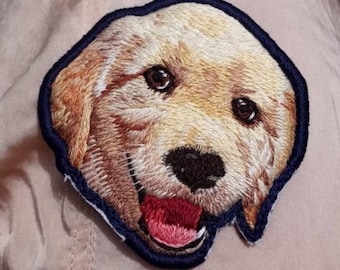 Hand-Embroidered Custom Pet Portrait Patch - Personalized and Unique Design for Pet Lovers