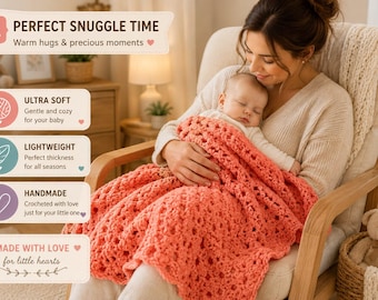 5 Baby Blanket Crochet Patterns | Easy Bundle (PDF Download)