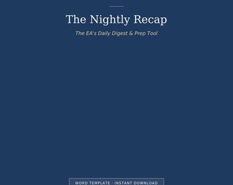 Nightly Recap Email Template