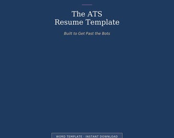 ATS Resume Template for Executive Assistants | Plain Format That Passes the Bots | Bullet Point Formula Guide | Digital Download