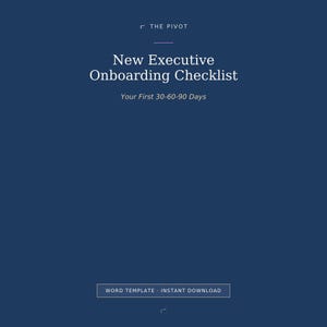 New Executive Onboarding Checklist for EAs | 30 60 90 Day Plan | Executive Assistant Template | Admin Professional Digital Download