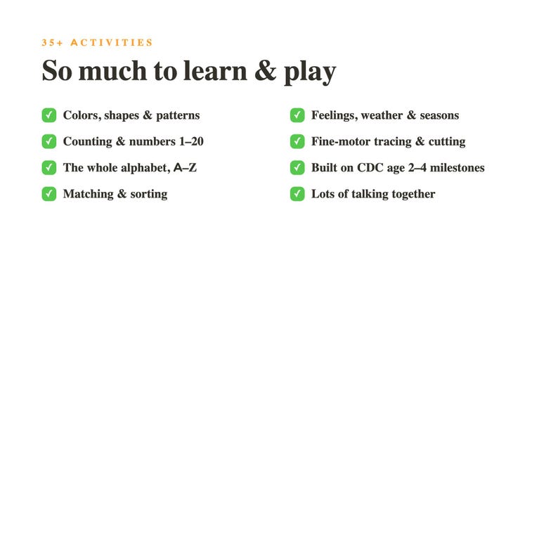 Toddler Busy Book Printable, Preschool Worksheets Ages 2-4, ABC ...