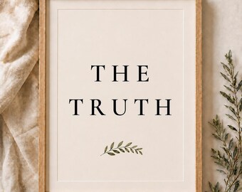 真理をミニマルに表現した聖書の一節プリント｜クリスチャンホームデコレーション（デジタルダウンロード）