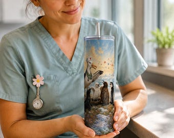 Personalized Nursery Nurse Day Garden Tumbler Wrap | Custom Text 20oz Skinny PNG