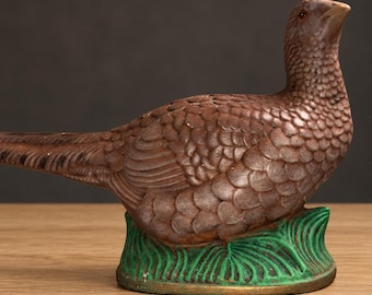 Vintage Holland Mold Ceramic Female Pheasant Hen Figurine Game Bird Decor