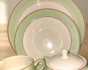 Vintage Homer Laughlin Swing Eggshell Pastel Set (1930s)