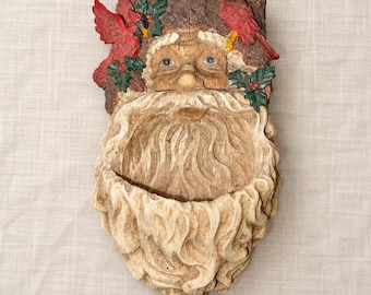 Vintage WinterWind Santa Wall Pocket Midwest Cannon Falls Card Holder 9 In
