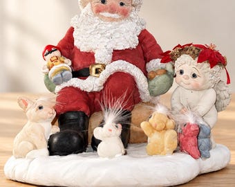Vintage 1995 Dreamsicles Santas Kingdom Figurine Large Holiday Santa Cherub Decor