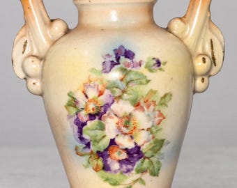 Italian Yellow Floral Pottery Basket, Perugia Italy, Ceramic Bowl with Twisted Handles
