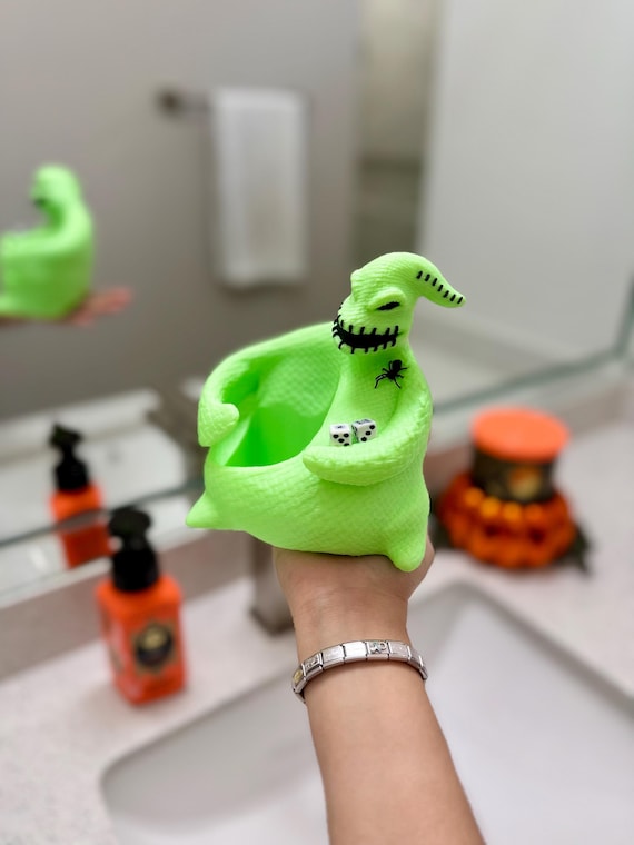 Glow in the Dark Green Character Boogie Inspired Foaming Soap Holder | Halloween Bathroom Decor