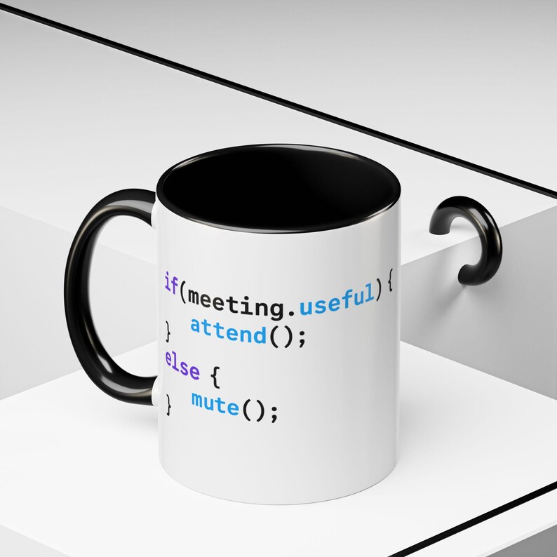 JavaScript Code Snippet Mug Accent Coffee Mug | Programmer Humor image 2