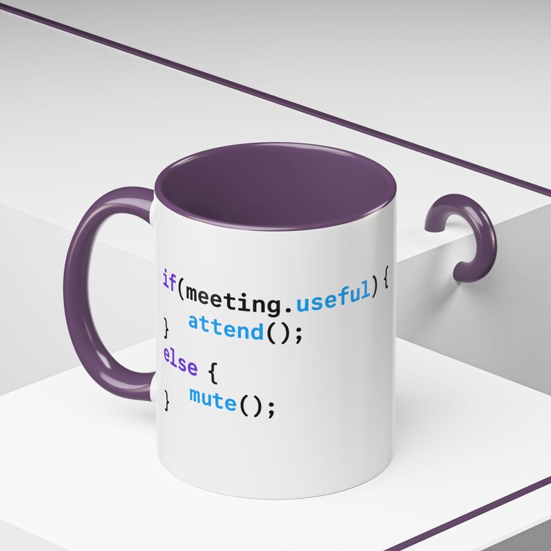JavaScript Code Snippet Mug Accent Coffee Mug | Programmer Humor image 7