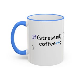 Coffee++ Programmer Code Mug | Accent Rim & Handle