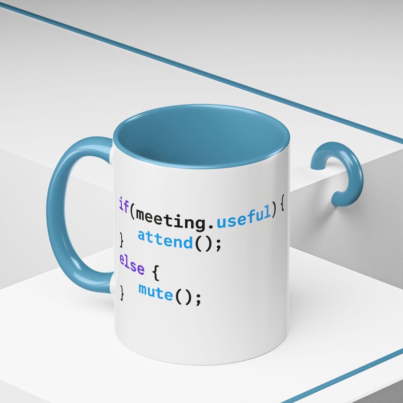 JavaScript Code Snippet Mug Accent Coffee Mug | Programmer Humor image 1
