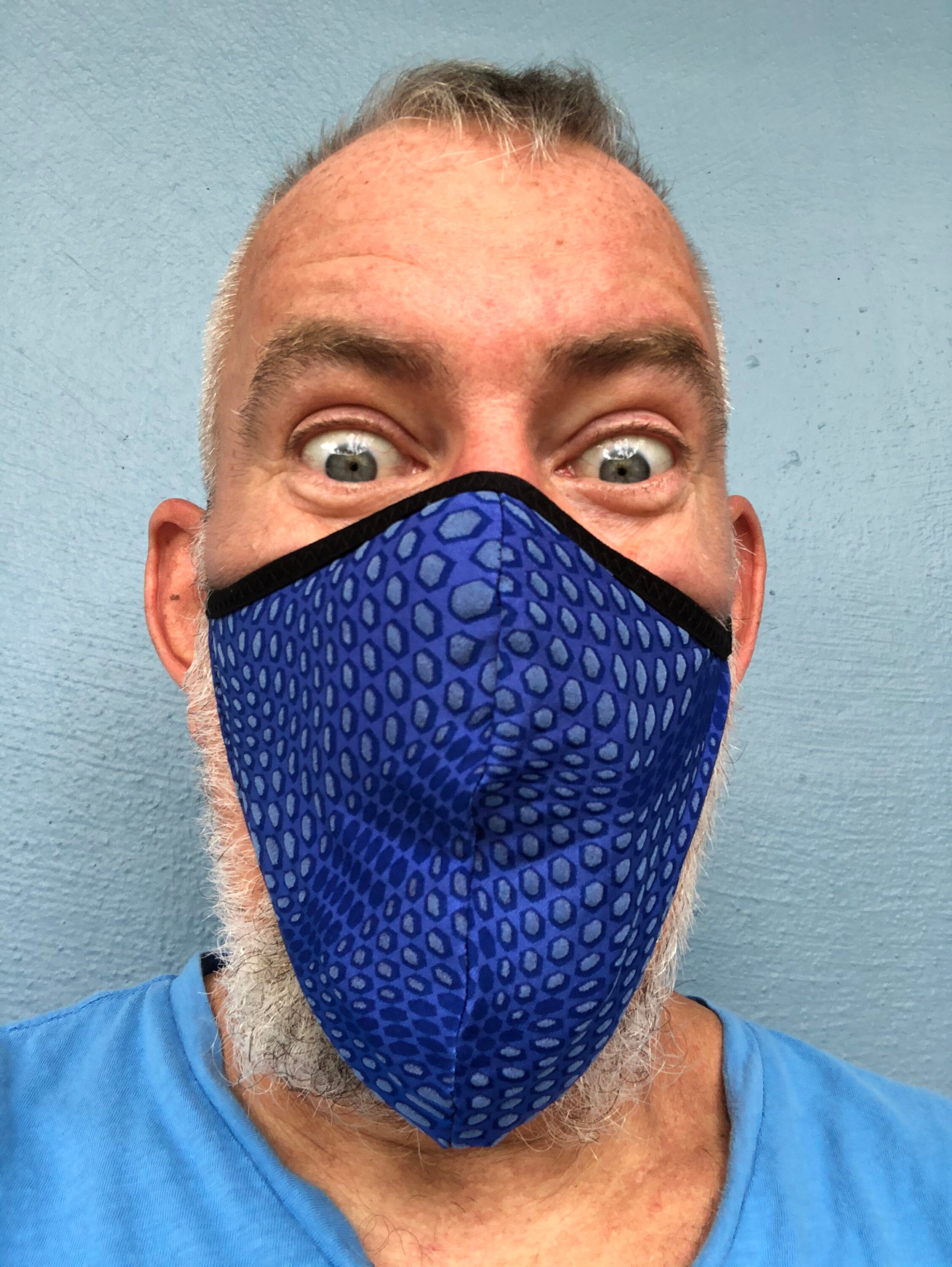 Stretch Fabric Face Mask 4th Generation Limited Edition BLuE TEXTURE