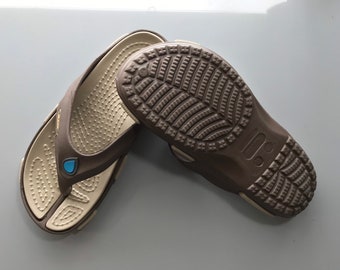 Gett Wett Flip Flops by Air Balance Brown and Khaki