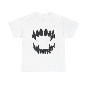 Koszulka z grafiką Bite Mark | Koszulka w stylu grunge Y2K Streetwear | Koszulka unisex z grubej bawełny