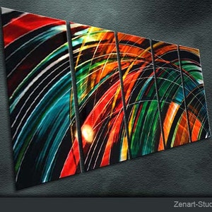 D07 Original Modern Metal Wall Art Abstract  Large Painting Sculpture Indoor Outdoor Decor "Color Composition " by Ning