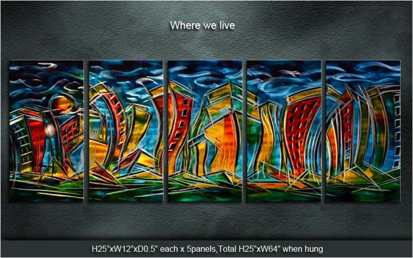 Original Metal Wall Art Modern Painting Sculpture Indoor Etsy