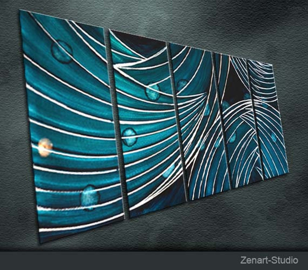 D27 Original Abstract Metal Art Large Modern Painting Etsy