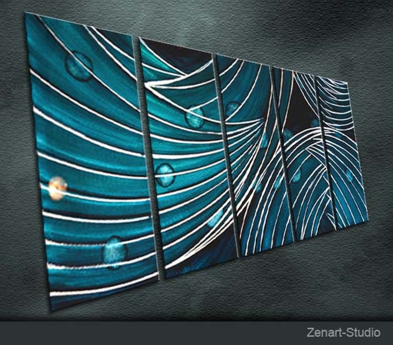 D27 Original Abstract Metal Art Large Modern Painting Etsy