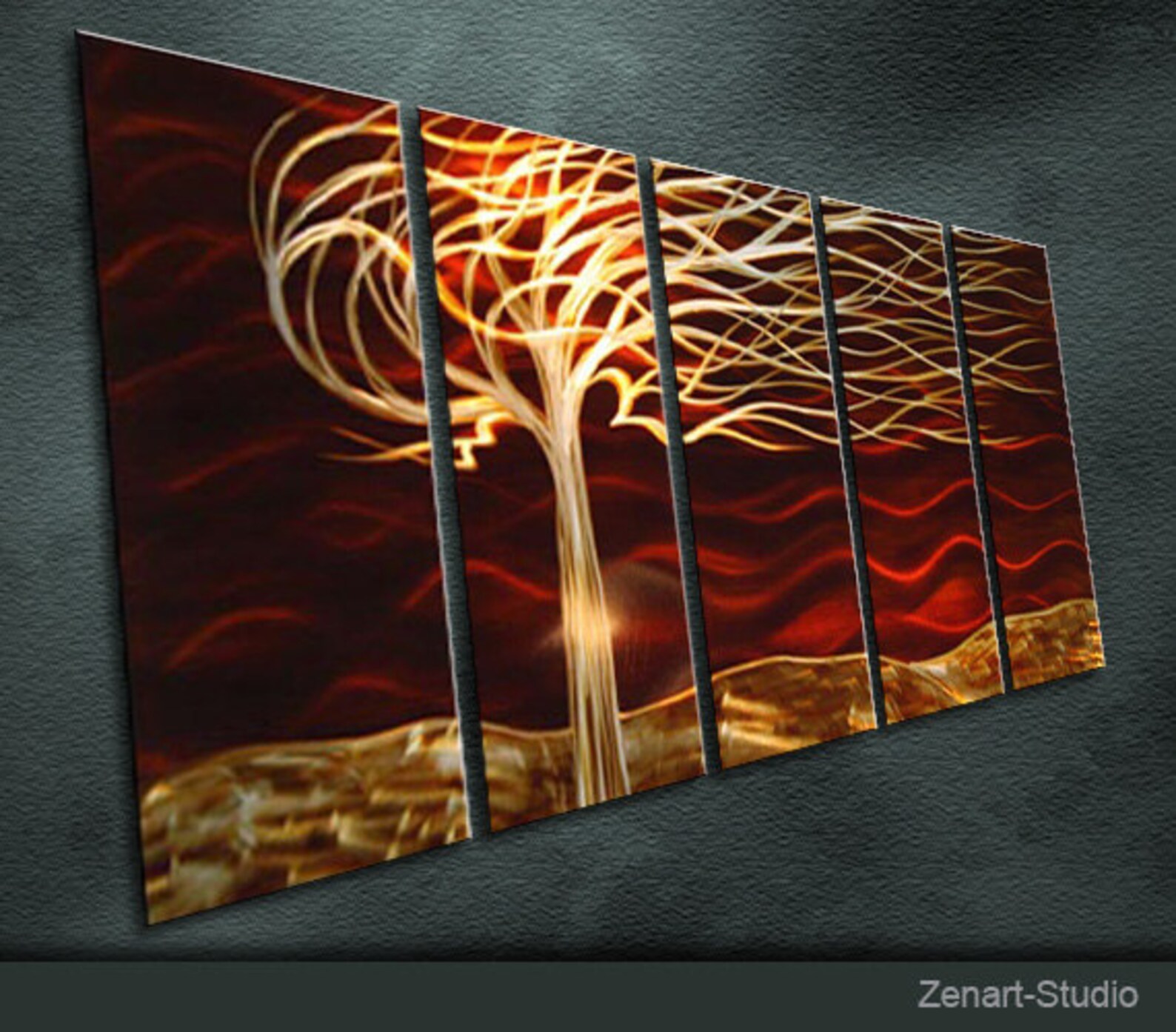 Original Metal Wall Art Shining Painting Scupture Indoor Etsy