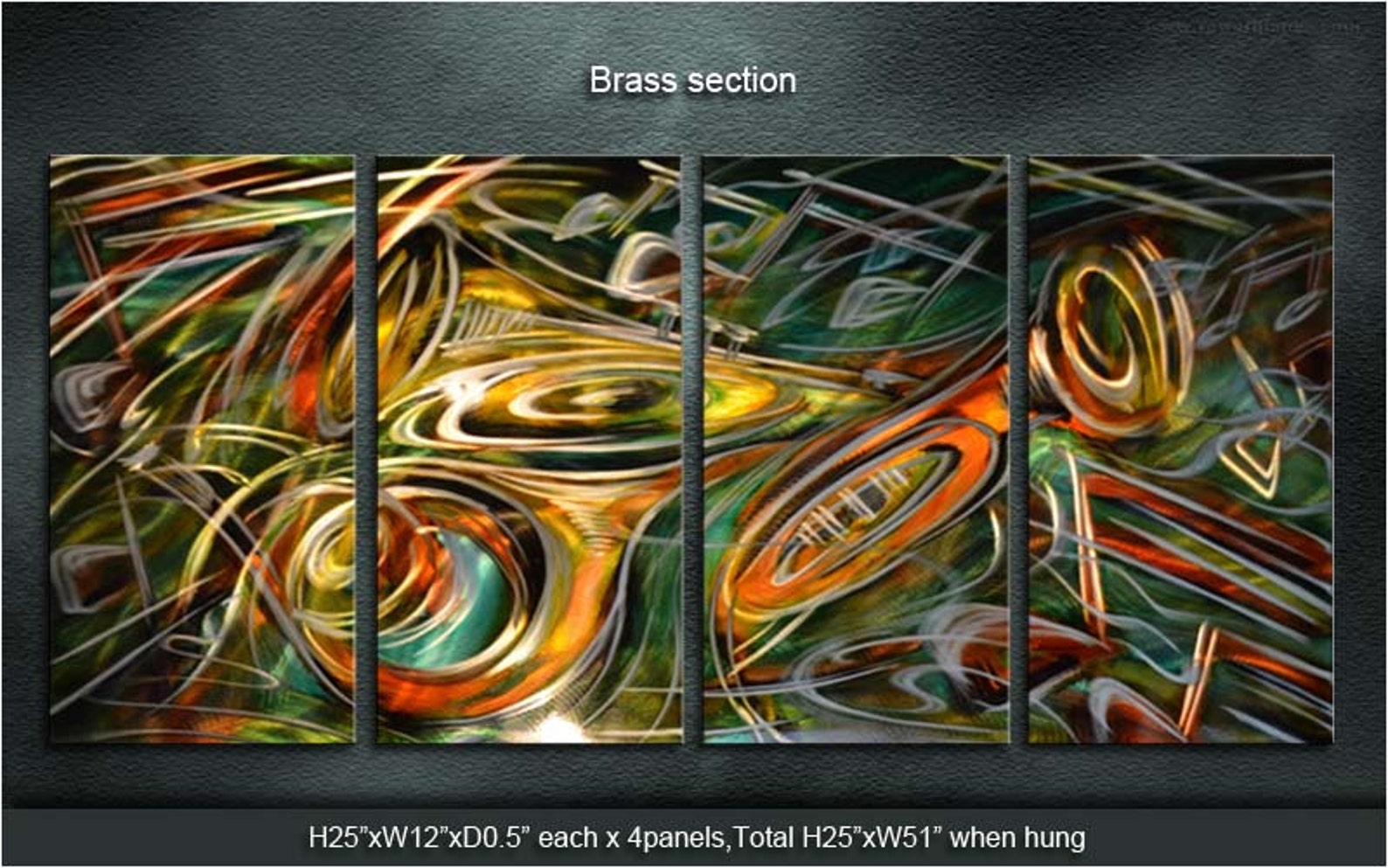 E17 Large Original Metal Wall Art Modern Abstract Painting - Etsy