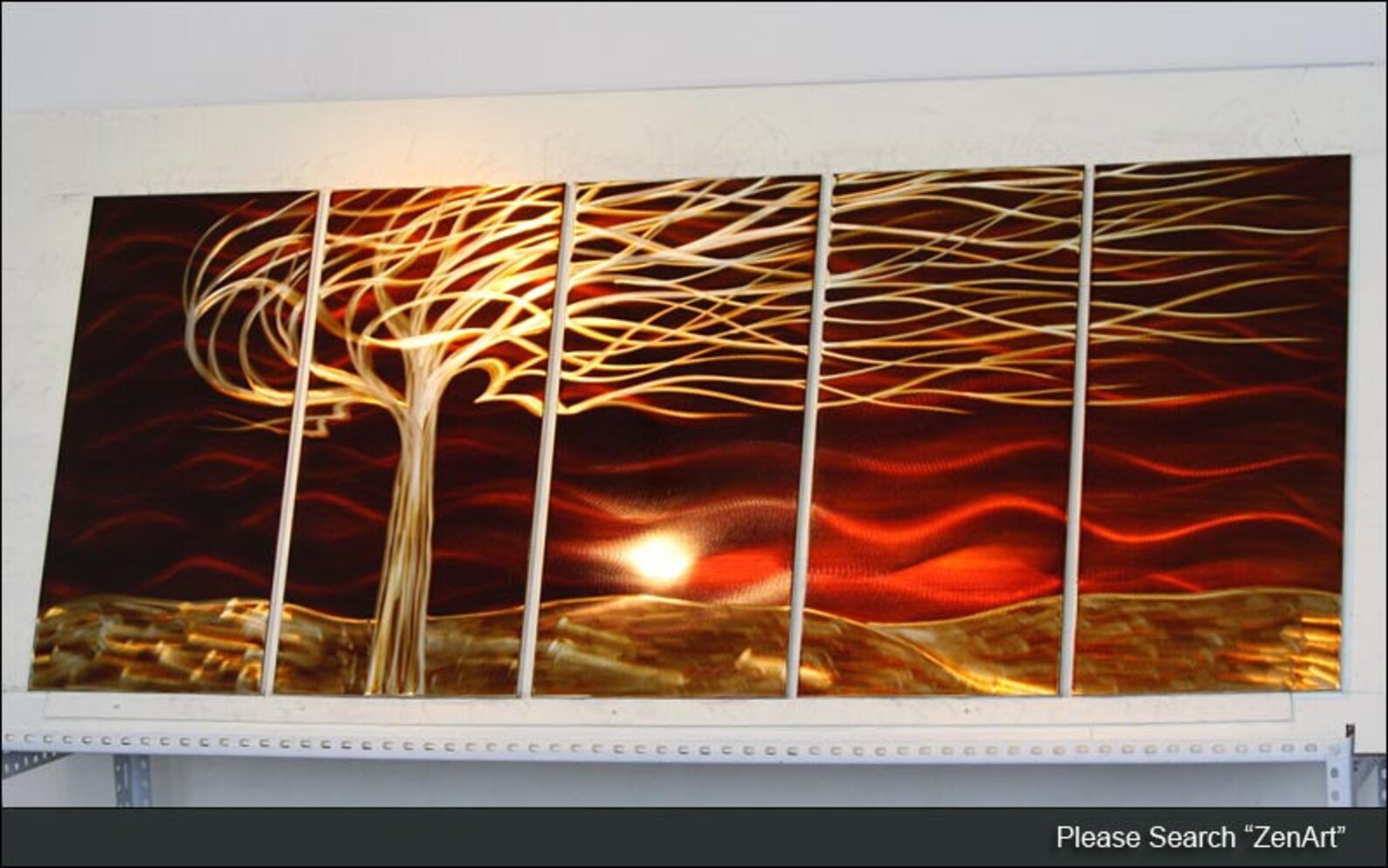 Original Metal Wall Art Shining Painting Scupture Indoor Etsy