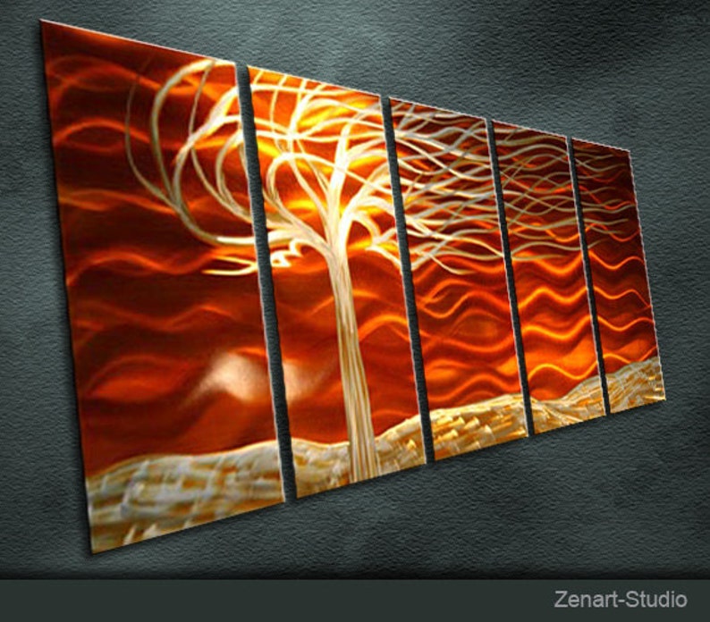 A10 Modern Original Metal Wall Art Modern Abstract Painting Etsy