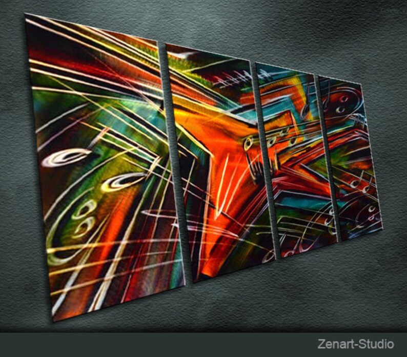 E15 Large Original Metal Art Modern Abstract Special Indoor Etsy