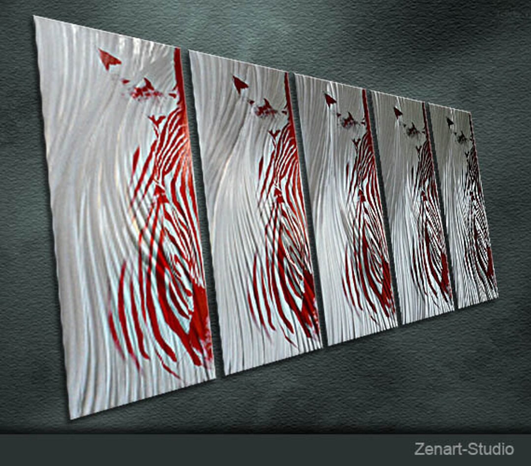 B21 Modern Original Metal Wall Art Bright Abstract Special Painting ...