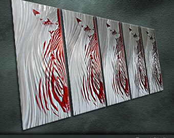 B21 Modern Original Metal Wall Art Bright Abstract Special Painting Sculpture Indoor Outdoor Decor "Zebra" by Ning