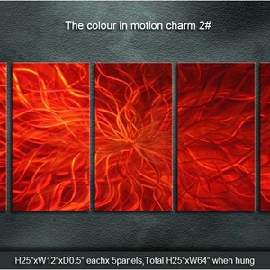 C06 Original Metal Wall Art Modern Shining Painting Sculpture Indoor Outdoor Decor From Airtist The Color in Motion Charm 2 image 2