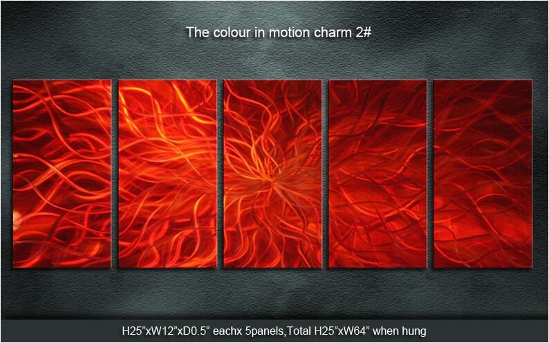 C06 Original Metal Wall Art Modern Shining Painting Sculpture Indoor Outdoor Decor From Airtist The Color in Motion Charm 2 image 2