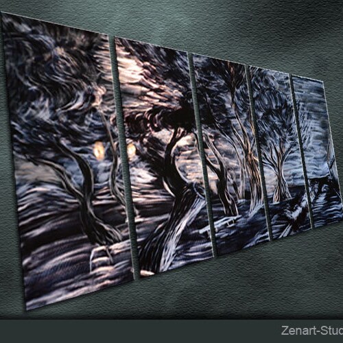 Original Abstract Metal Wall Art Indoor Outdoor Decor Metal Etsy