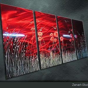 B01 Original Metal Wall Art Modern Handmade Painting Sculpture Indoor Outdoor Decor "Visual Impression"by Ning