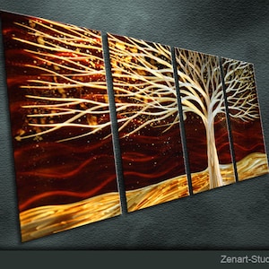 A04 Large Original Metal Wall Art Modern Abstract Painting Sculpture Indoor Outdoor Decor "Tree" by Ning