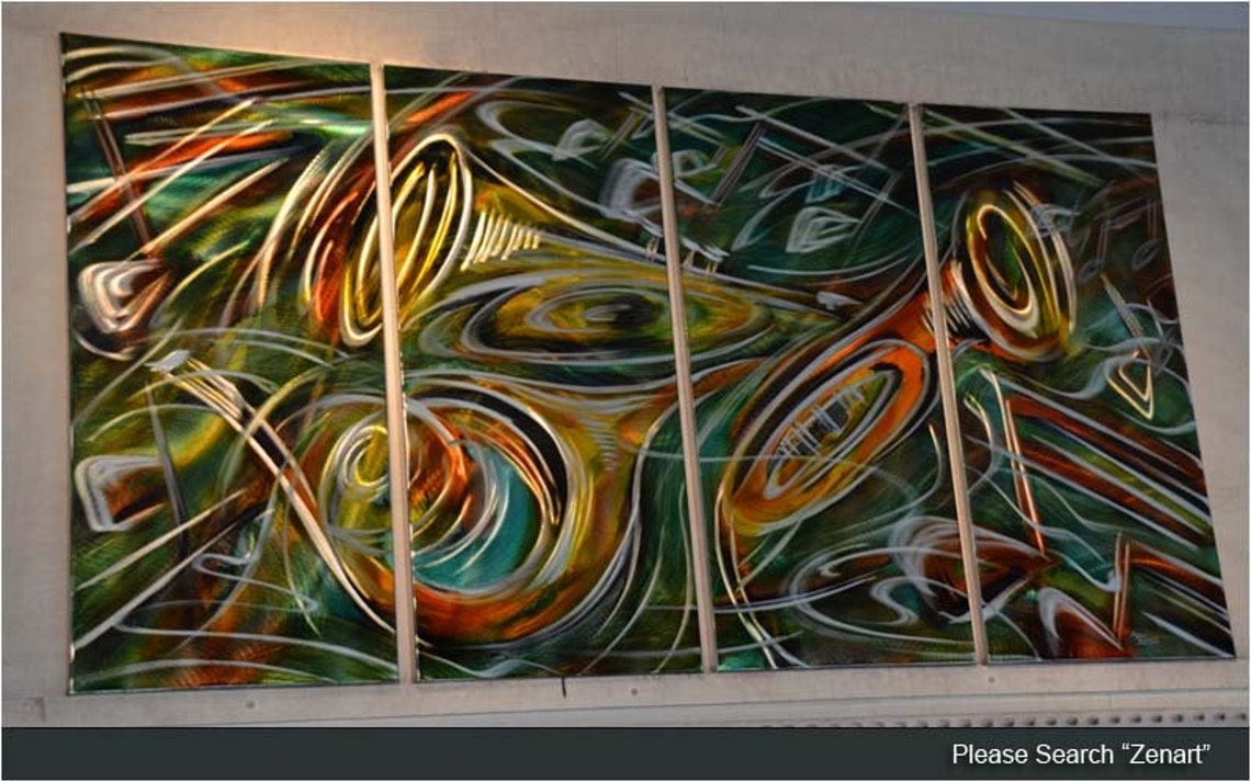 E17 Large Original Metal Wall Art Modern Abstract Painting - Etsy