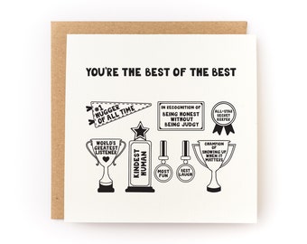You're the Best of the Best Letterpress Card