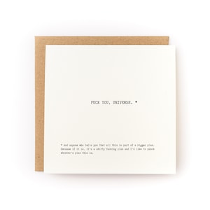 F*ck You, Universe Letterpress Card