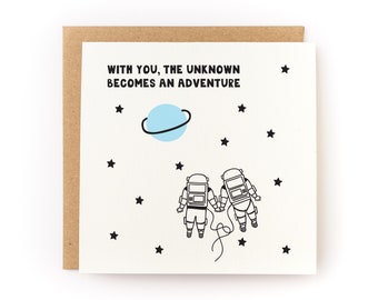 Astronaut Love Letterpress Card