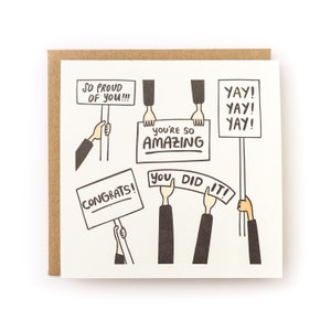 Yay You Did It Letterpress Card