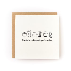 Thanks For Taking Care of Me Letterpress Card