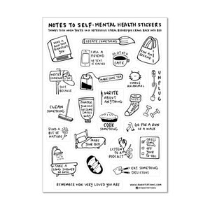 Mental Health Sticker Sheet