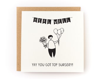 Yay You Got Top Surgery Gender Transition Letterpress Card